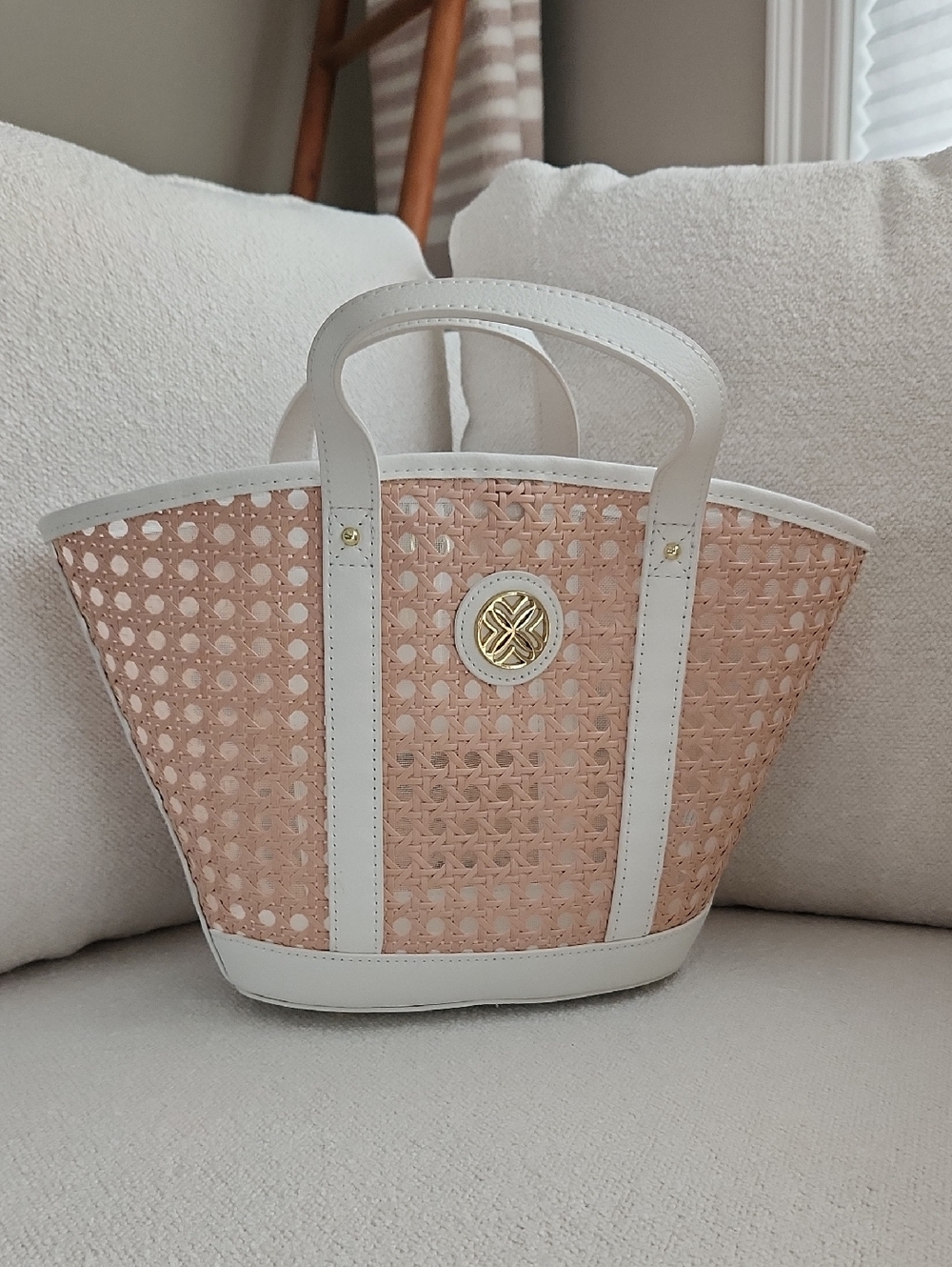 Lilly Pulitzer White Mini Wintour Cane Bag